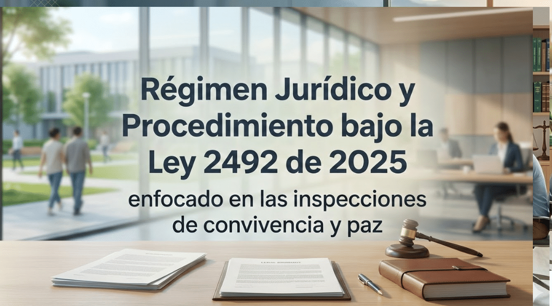 Régimen Jurídico y Procedimiento bajo la Ley 2492 de 2025